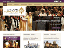 Tablet Screenshot of anglicancommunion.org